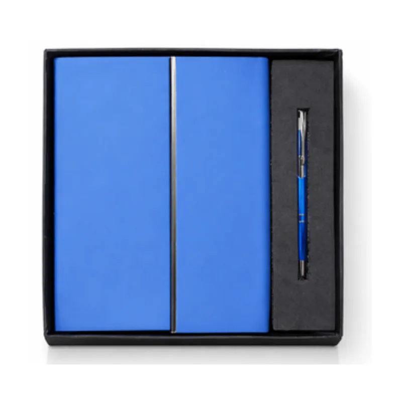 Ball Pen & 190-page Hardbound Color Black Blue, code DP03, 2 in 1 corporate gift set